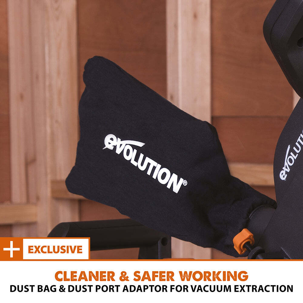 Evolution R185SMS+: Single Bevel Sliding Miter Saw With 7-1/4 in. Multi-Material
