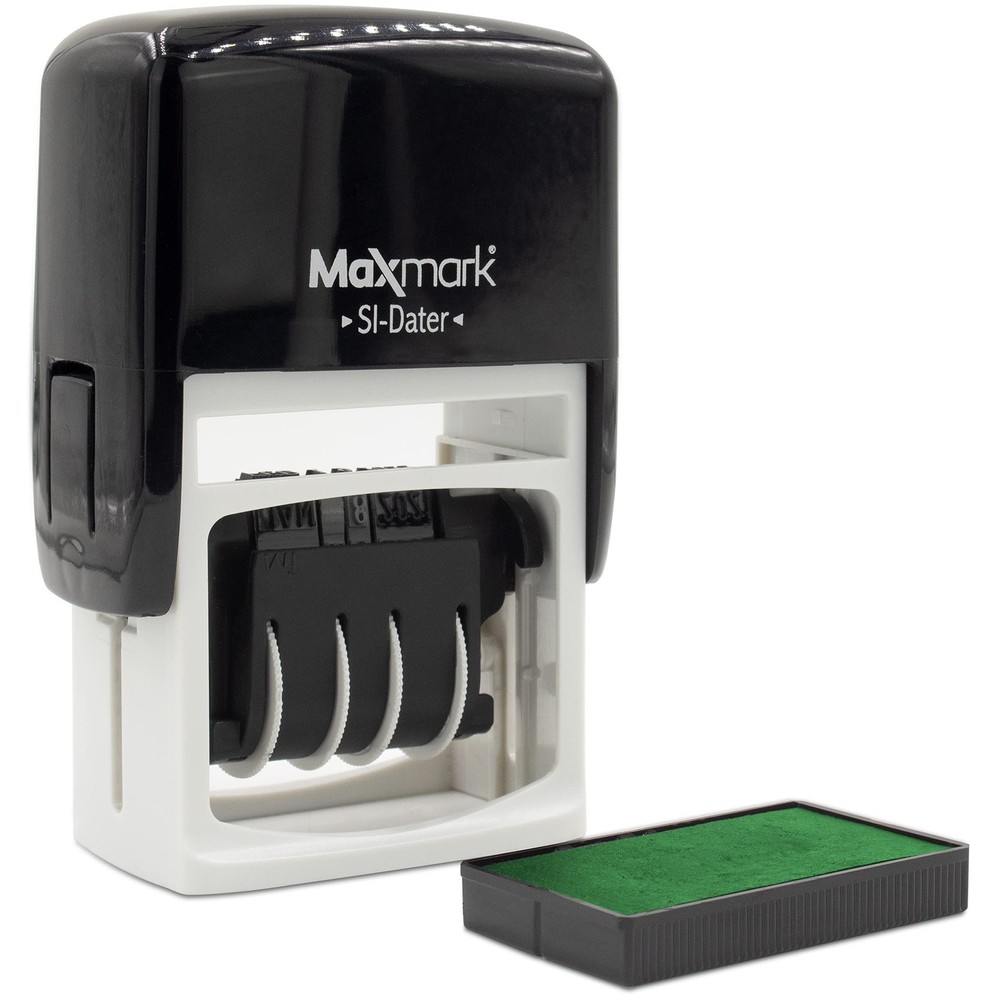 Dater 4000 Self Inking Date Stamp, Office Document Stamper, Received, Green