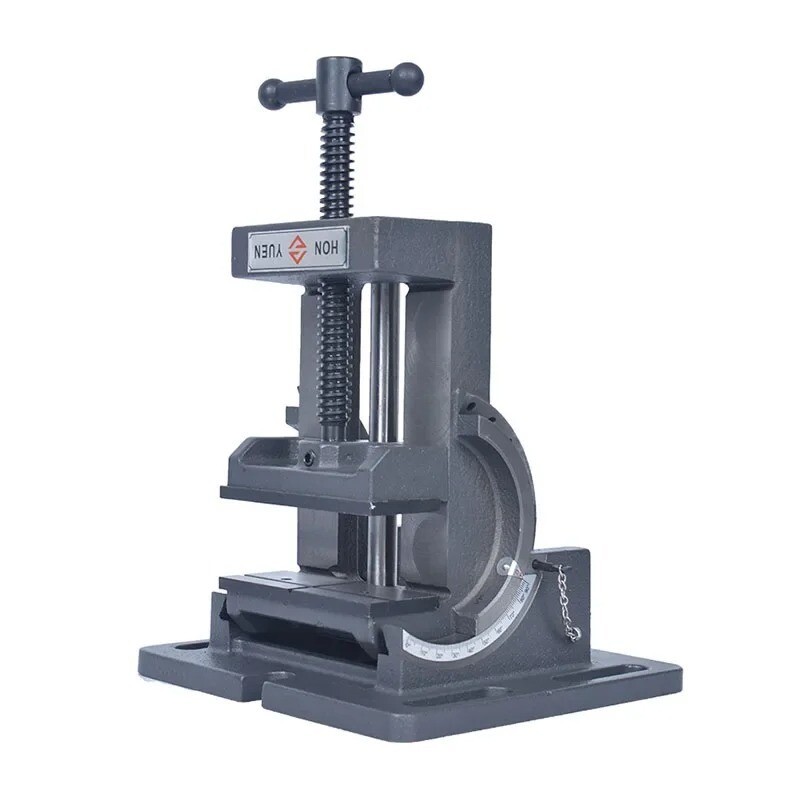 Tilting-guide-bar-type Angle Vise; 90-degree Angle Vise for Drill Presses