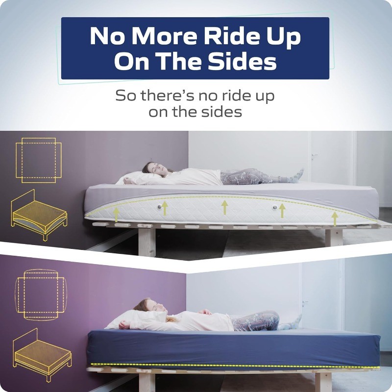 Fitted Sheets & Base Set - 100% Cotton, 1 Base + 2 Sheets + 2 Pillowcases