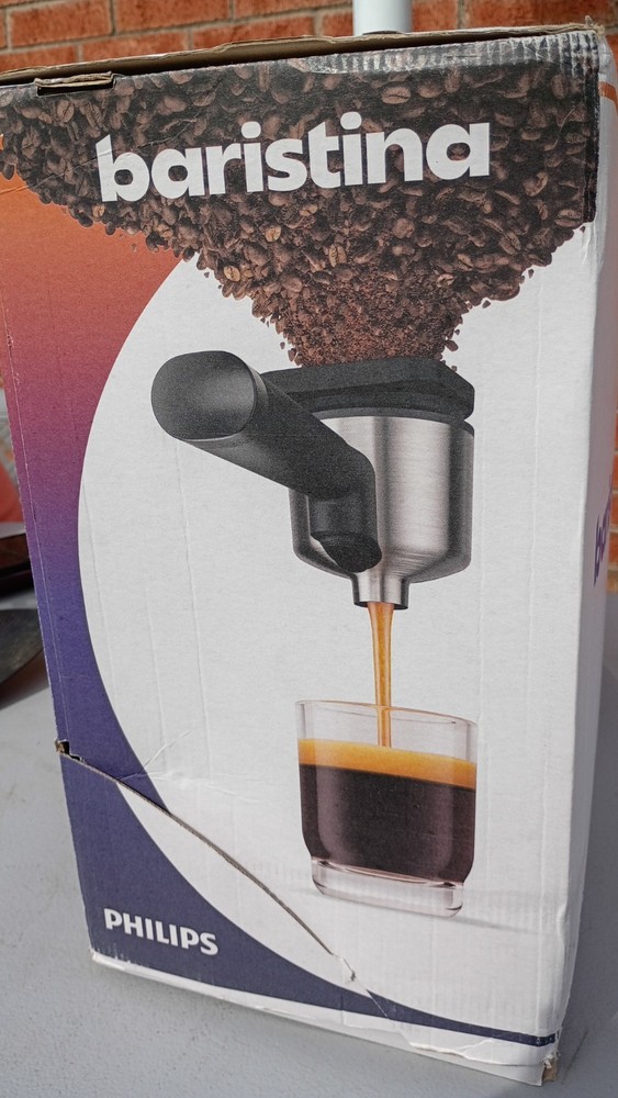 Philips Baristina Automatic Espresso Machine Grind-Tamp-Brew System Used Read