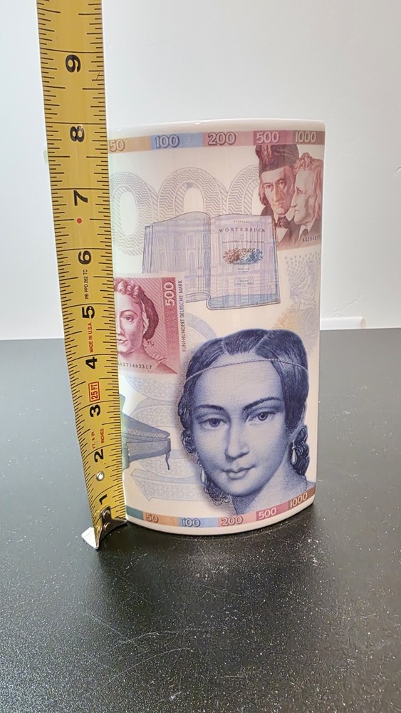 Bradford Editions Limited Banknotes Pattern Vase. 2002