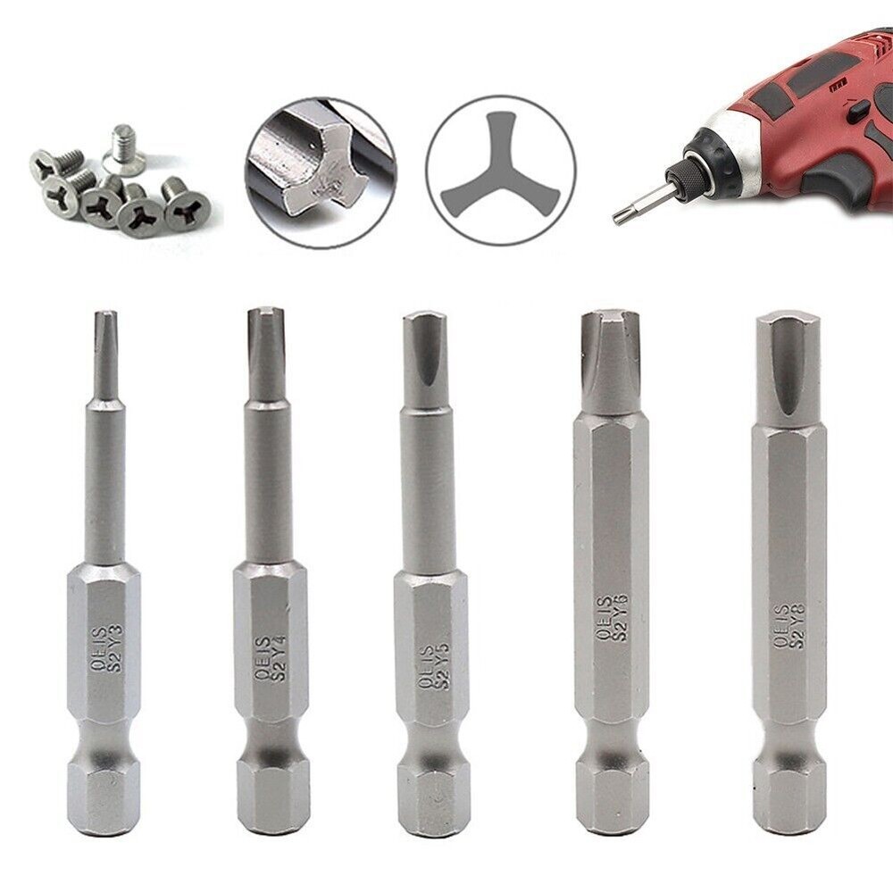 Y Shaped Screwdriver Bits 50mm 50mm Length Replacement Tri-Wing Accessories
