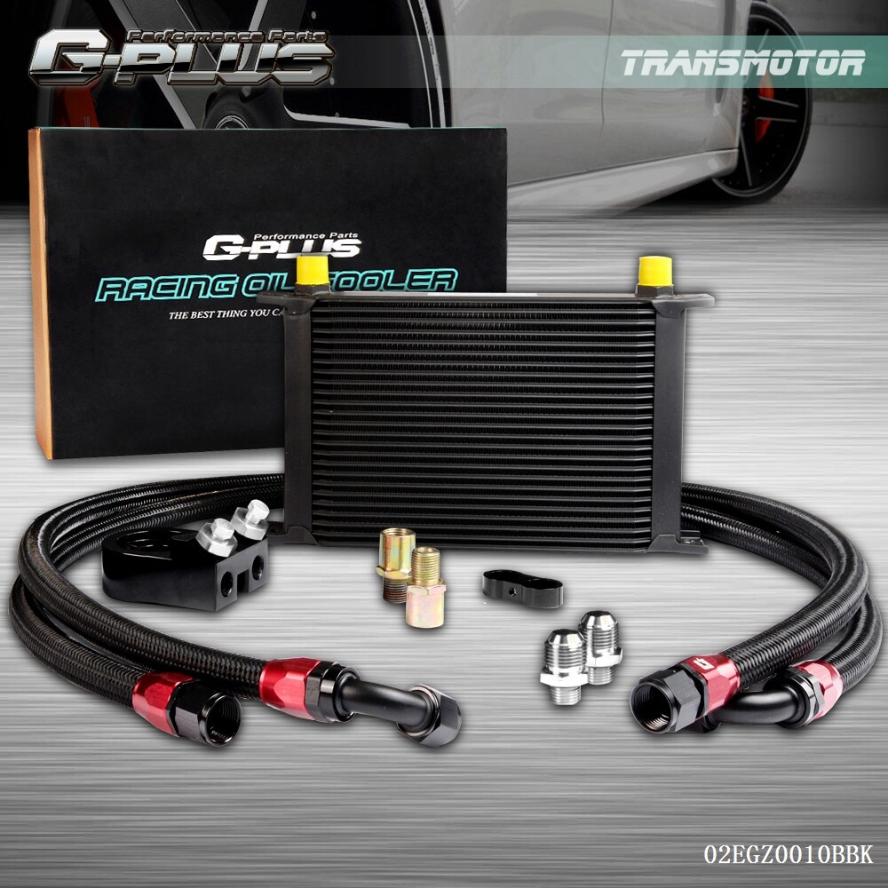 Universal 25 Row AN10 Aluminum Engine Oil Cooler + 7" Electric Fan Kit