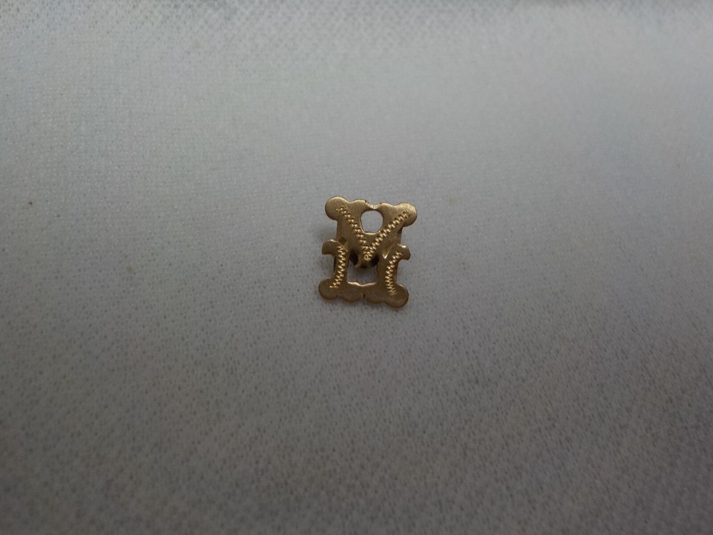10K SOLID GOLD MONOGRAM INITIAL LETTER EMBLEM JEWELRY FINDINGS RING MONOGRAM #13
