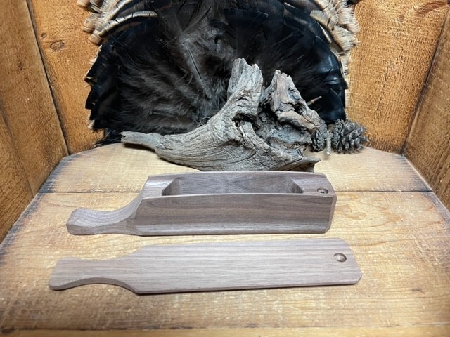 One Pc Walnut  Box Call Kit w/ Walnut Lid Unfinished