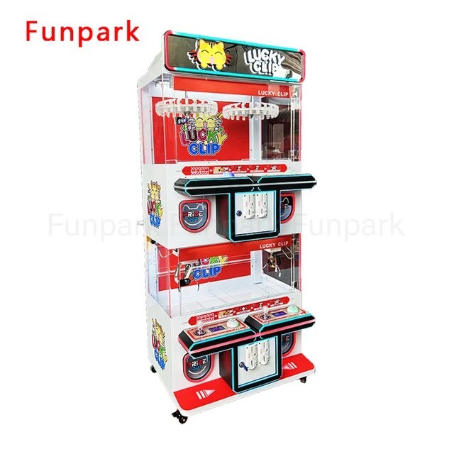 Rotating Spinning 25 Clip Prize Skill Redemption Claw Machine Arcade Combo (4)