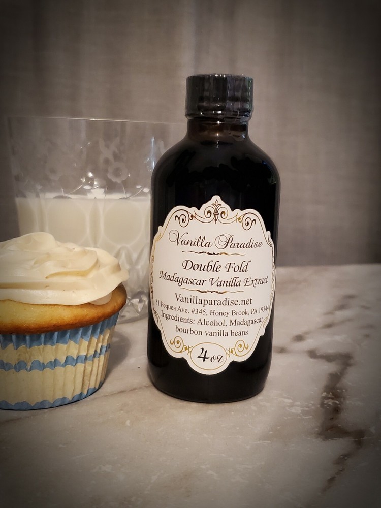Madagascar Vanilla Extract (Double-Fold 2X) 4oz bottle