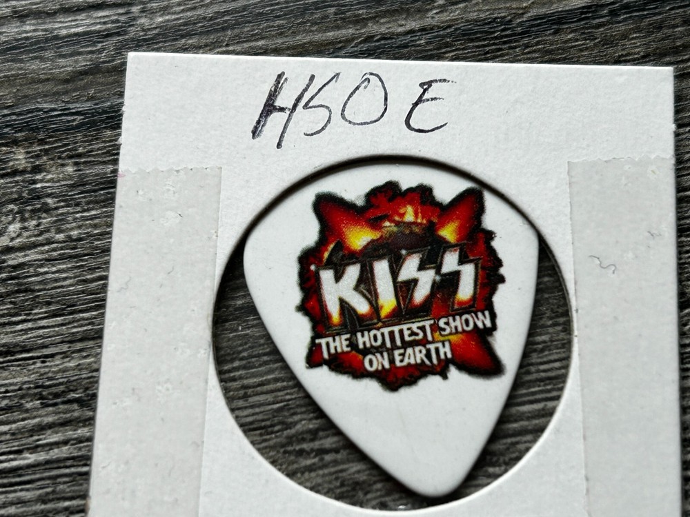 KISS Guitar Pick Gene Simmons Hottest Show On Earth Concert Tour White Black