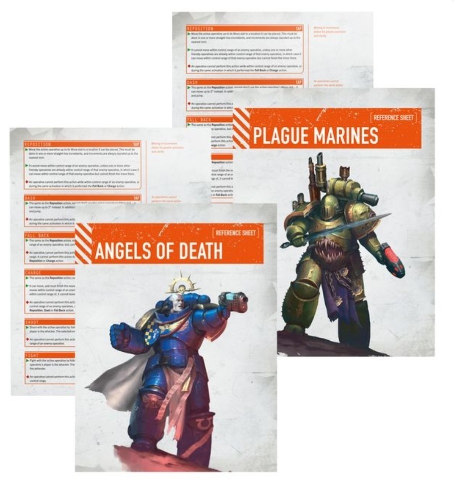Warhammer 40k Kill Team Starter Handbook, Reference Sheets & Tokens New