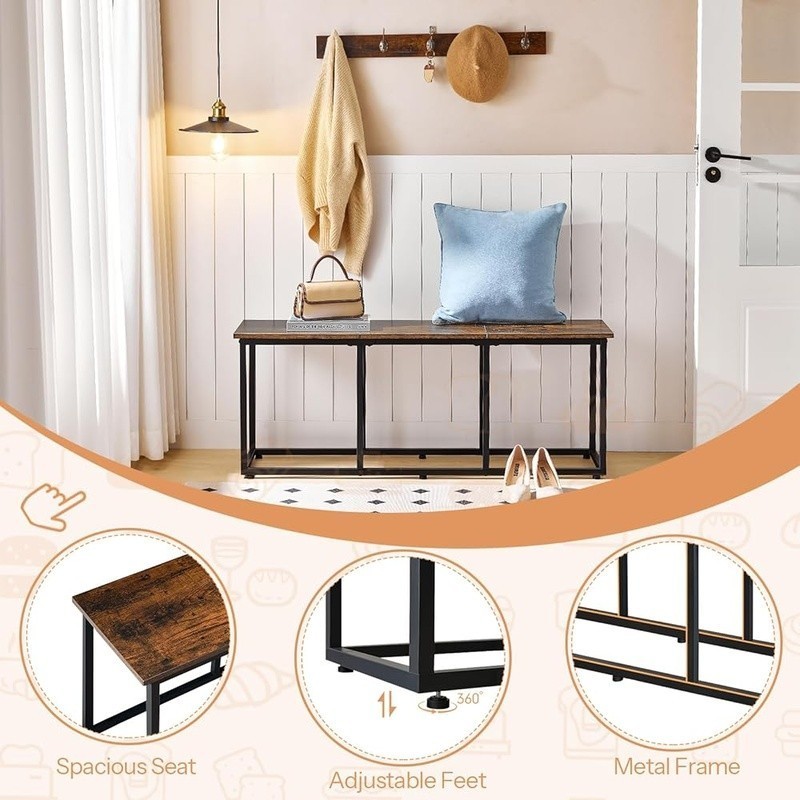 Multifunctional Dining Bench Indoor Outdoor Seating Versatile Easy Assembly New