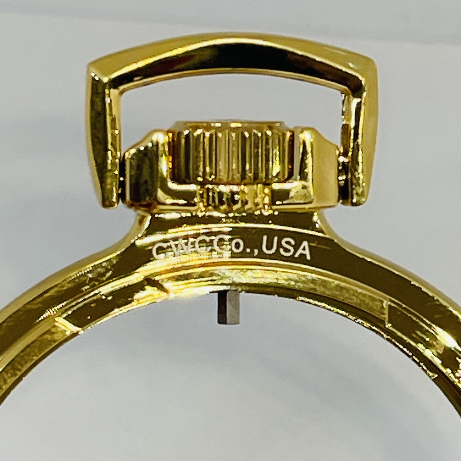 R2 Gold Plated Mainliner Size 16S Display Clear Back Pocket Watch Case