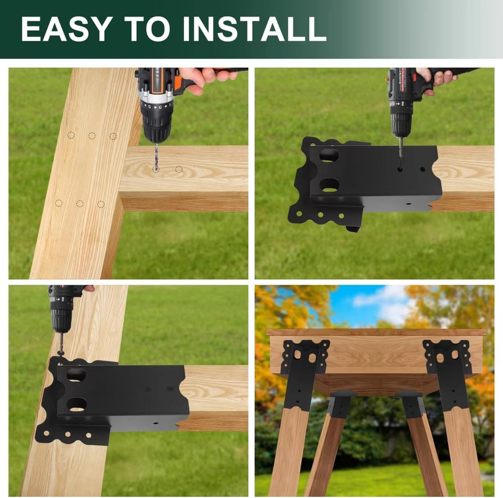 Deer Stand Brackets 4Pcs,Outdoor 4"X 4" Compound Angle Bracket,Multi-Use Elevato