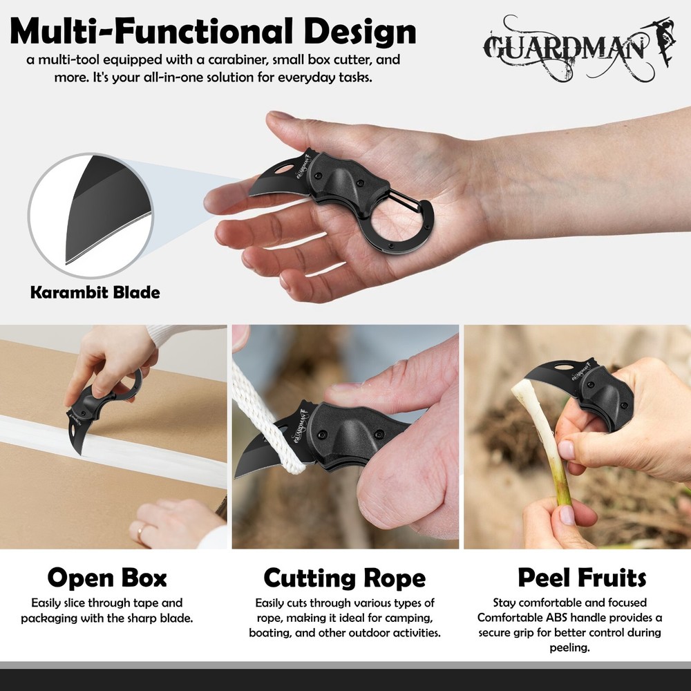 Pocket Knife Folding Box Cutter Survival Mini Sharp Blade 2 Pack Eagle Claw