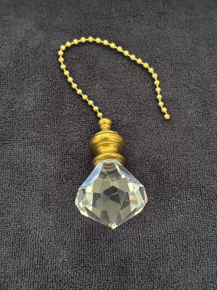 Glass Fan Light Pull - Diamond Shape