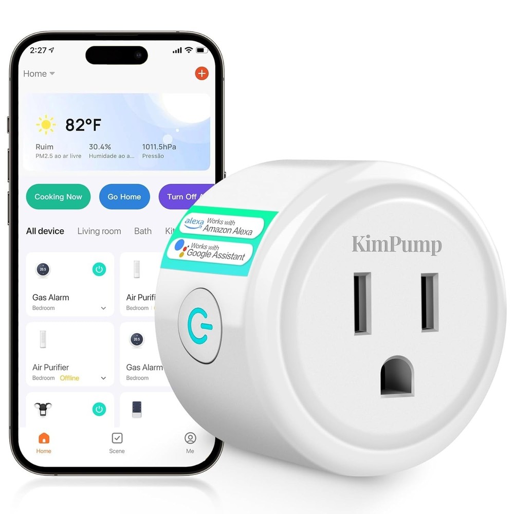 Energy-Saving WiFi Smart Outlet with Timer & Schedule - For Alexa & Google Home