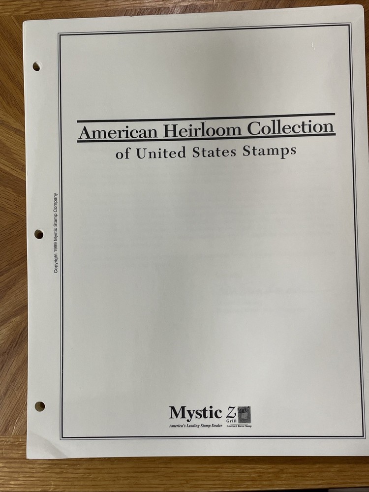 American Heirloom US Stamp Album Pages 1867-1977 No Binder Or Stamps