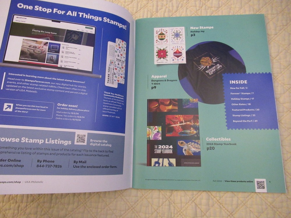 USPS USA Philatelic Summer & Fall 2024 Catalogs (2-Set)