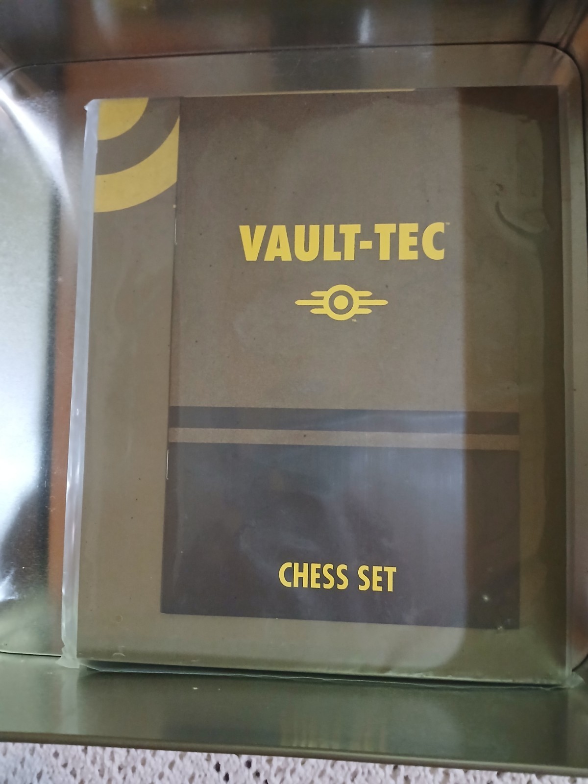 Fallout Chess Set Collector Tin Gamestop Exclusive Never used board in plastic