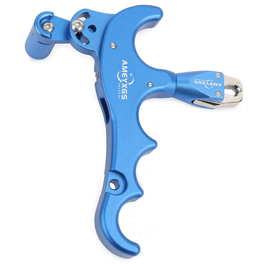 Compound Bow Release Aids 4 Finger Thumb Trigger Metal D Loop Archery Shooting