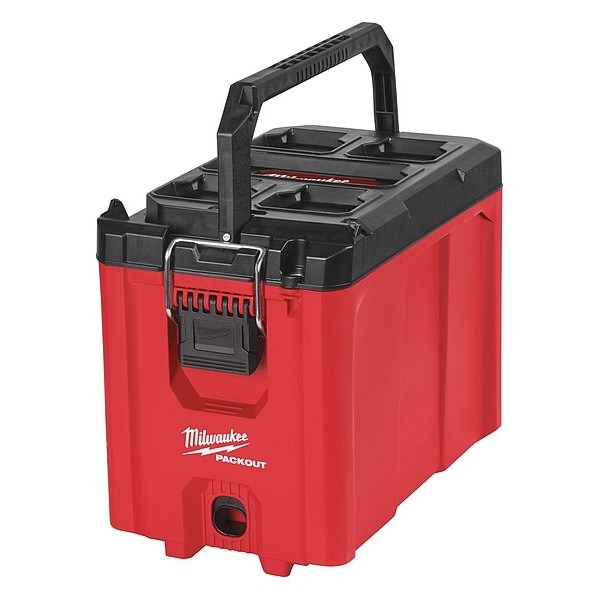 Milwaukee Tool 48-22-8422 Packout Compact Tool Box, Polypropylene, Black/Red, US