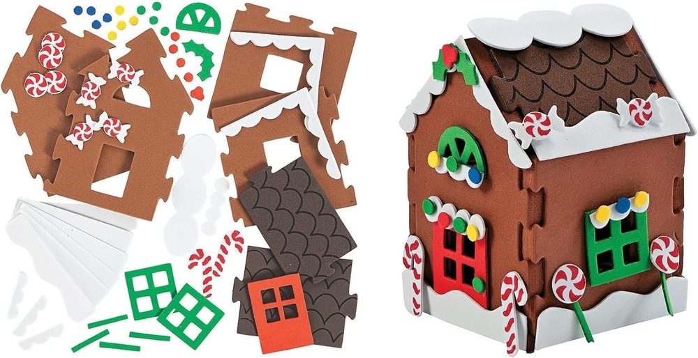 Gingerbread House Craft Kits 3D | 1 Single Kit 1 Kit, Multi