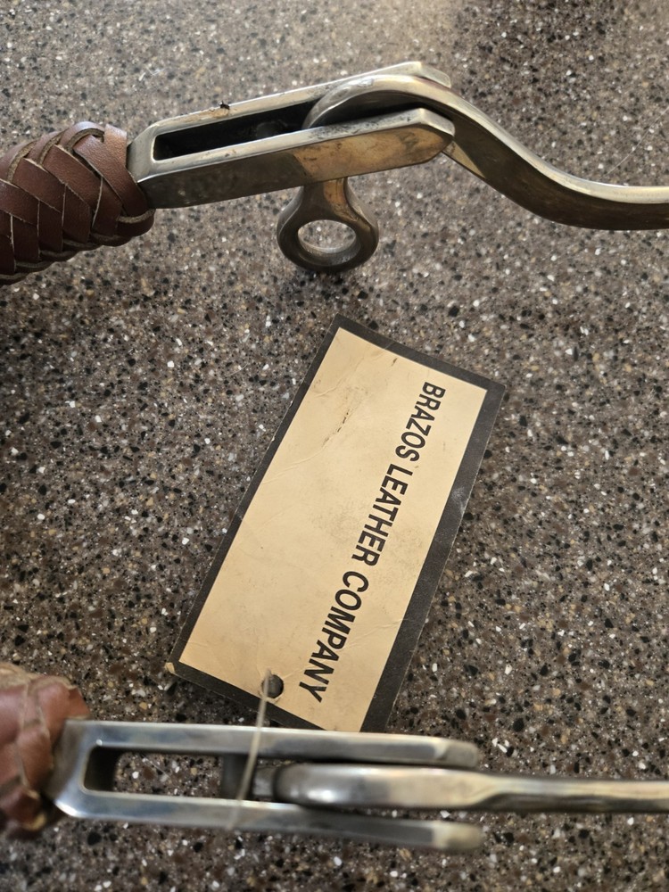 Stainless Steel Hackamore Bit Leather Nose Horse