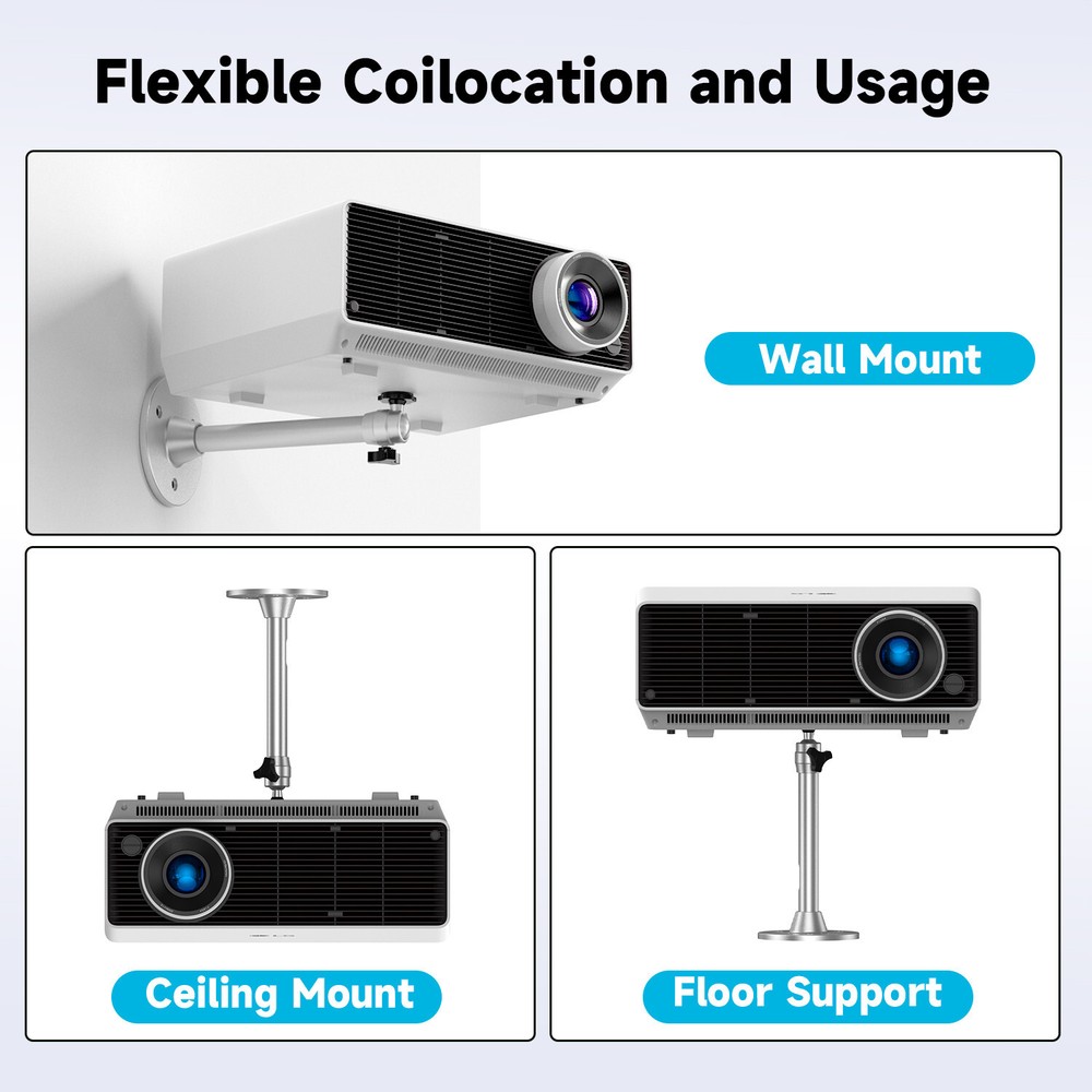 Universal Aluminium Holder LCD Wall Ceiling Bracket Hanger Stand Projector Mount