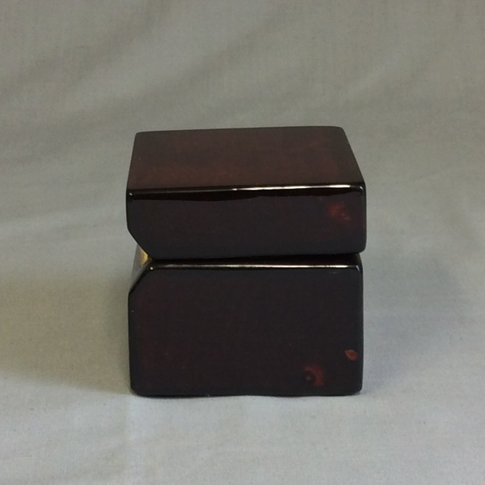 Maroon Glossy Finish Bey Berk Clock & Compass Square Cube Box