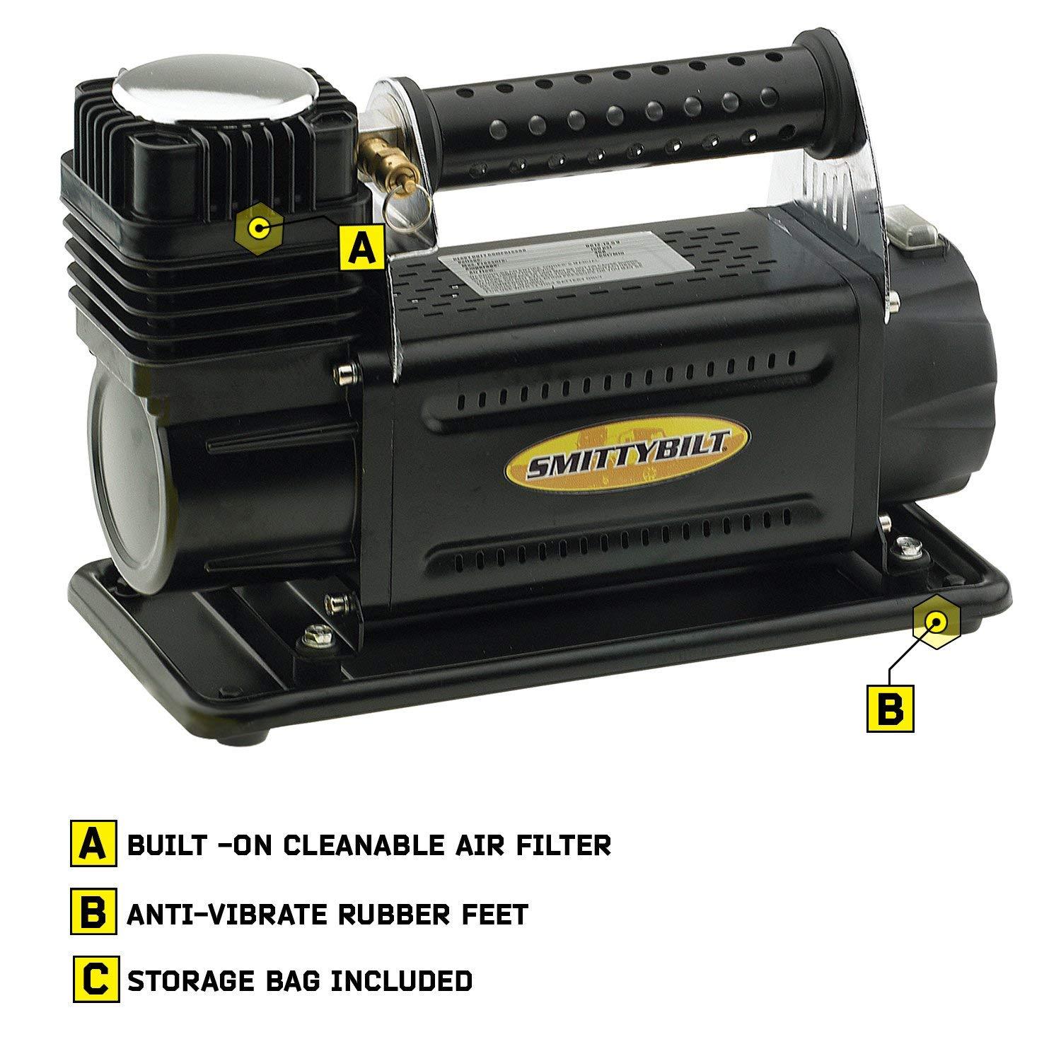 Smittybilt 2781 Air Compressor Portable Kit 12 volt w/ Bag / 5.65 CFM / 24' hose