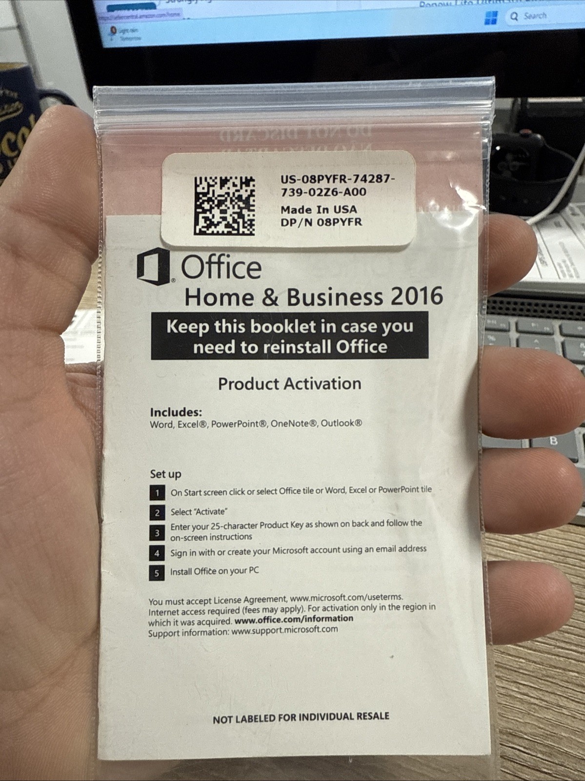 New Microsoft Office Home & Business 2016 Software for Windows, Sealed