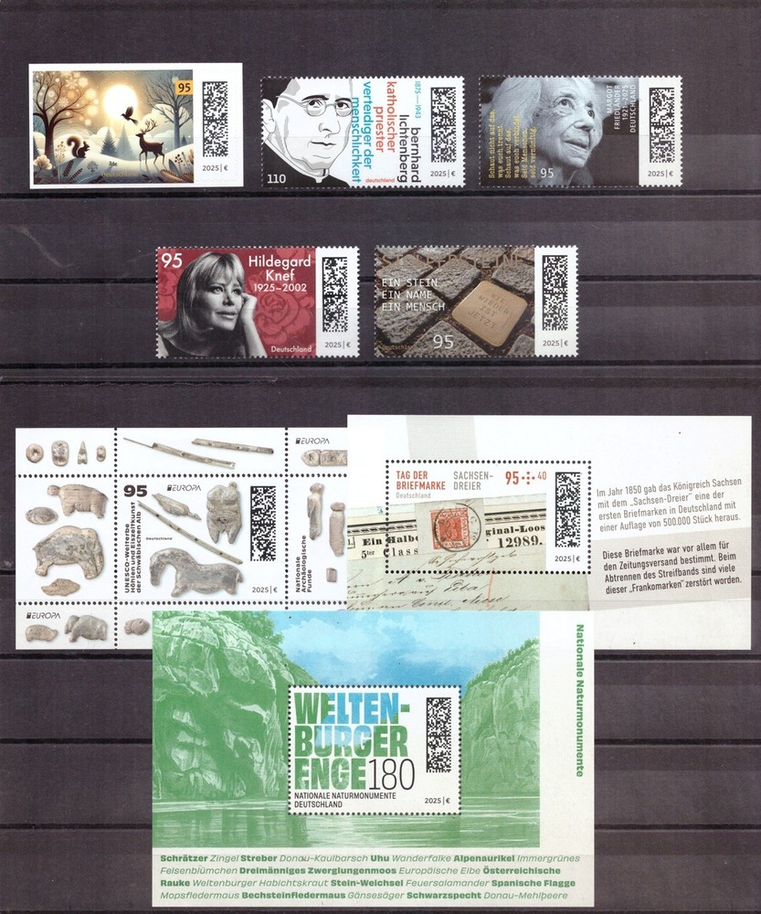 Germany 2025 complete yearset + self adhesive with sheets MNH without booklets