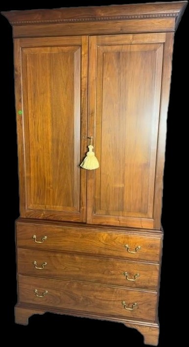 Shop Made Walnut Linen Press 20thc