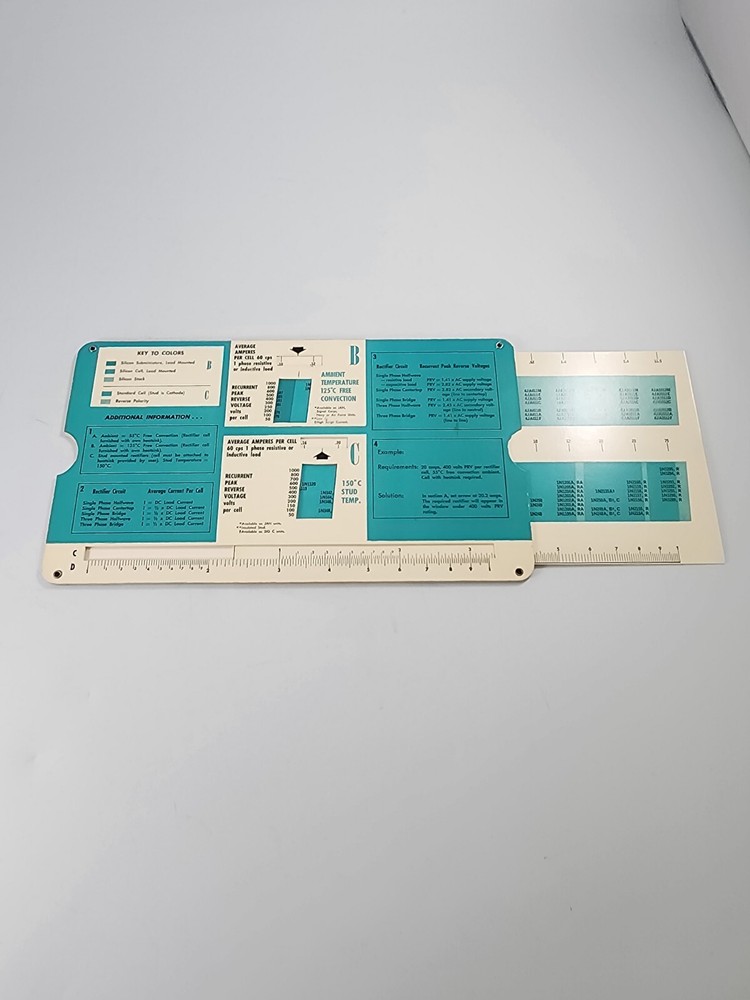 1960s General Electric GE Rectifier Selection Slide Chart