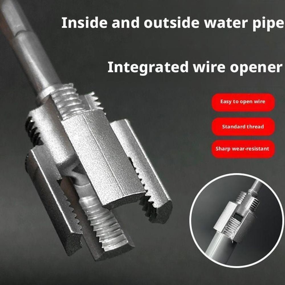 PVC Pipe Threader Cutting Kit Integrated Internal & External Pipe Threading-Tool