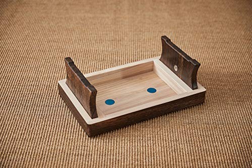 Wood Step Stool, Portable Rectangle Bed Stool, Small Step Ladder for Kitchen &