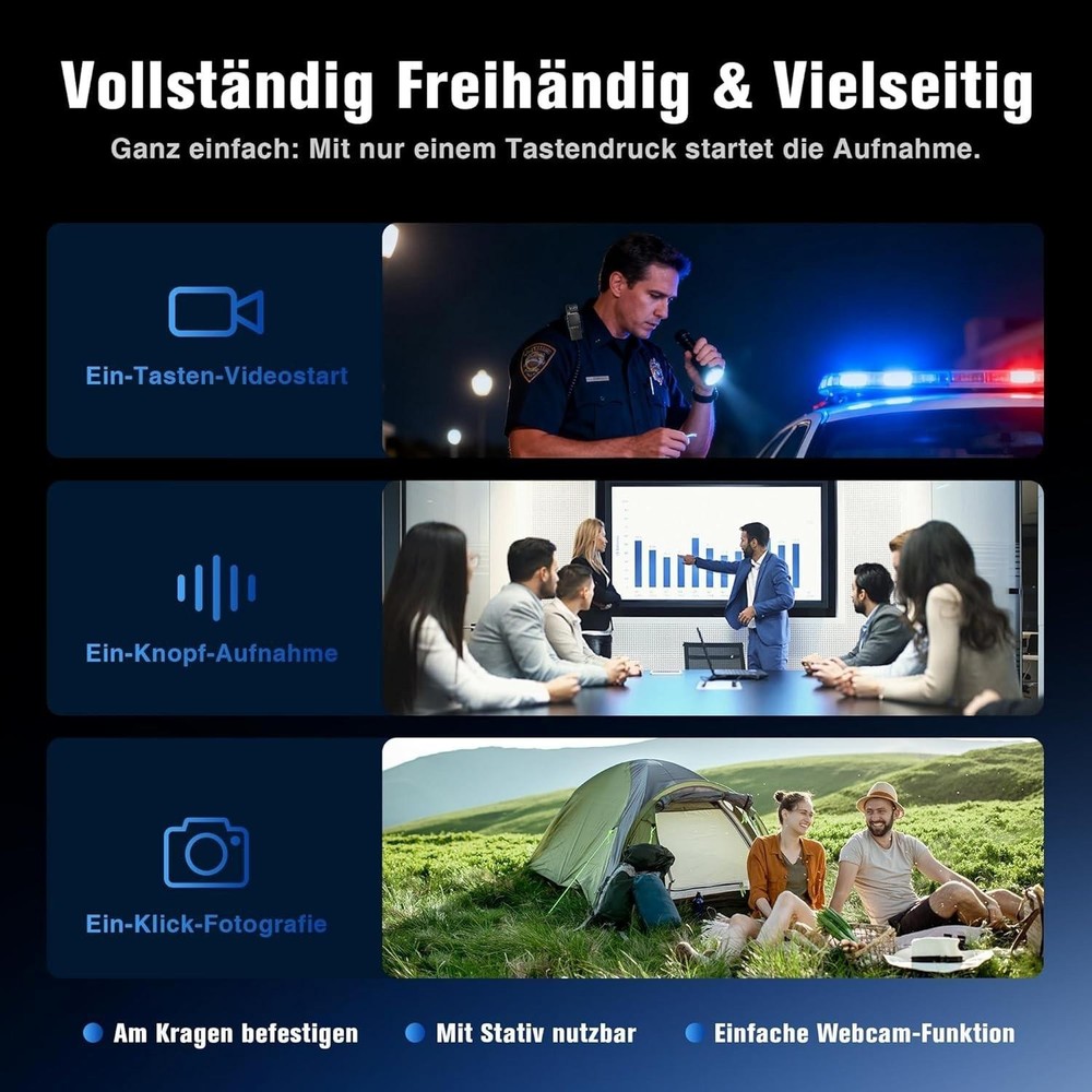 Mini Body Camera Body Action Vlogging Pocket Camera Image Stabilization