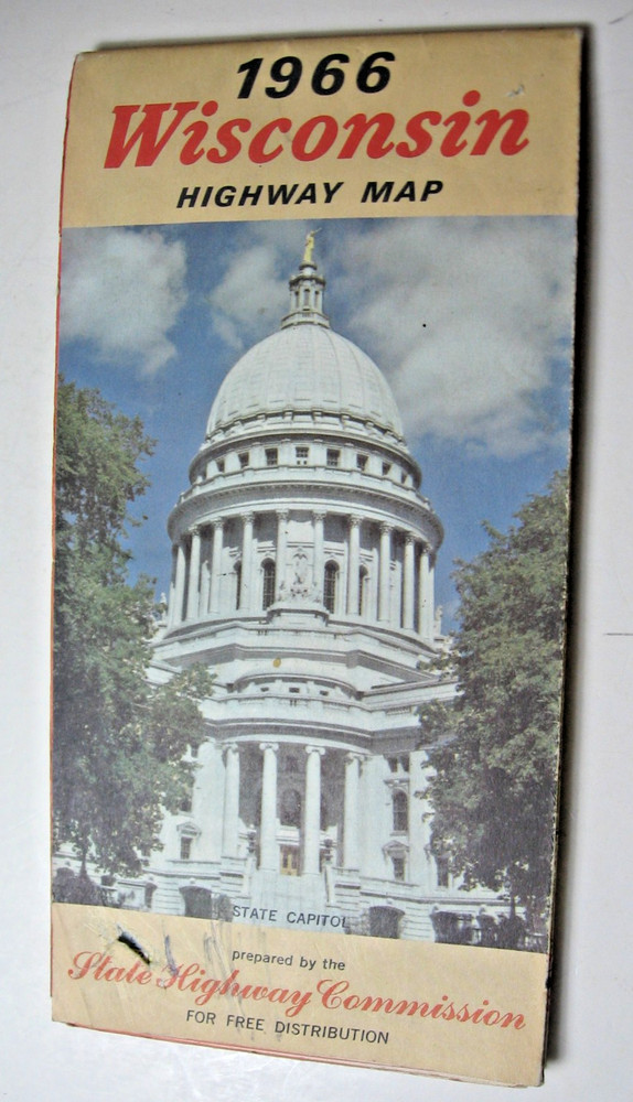 1966 Wisconsin Highway Map