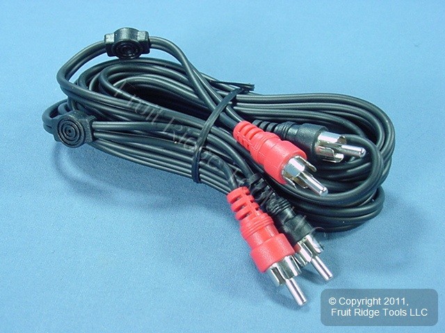 Leviton 12 ft Audio Stereo Video Transfer Patch Cable RCA Plug Shielded C5451-12