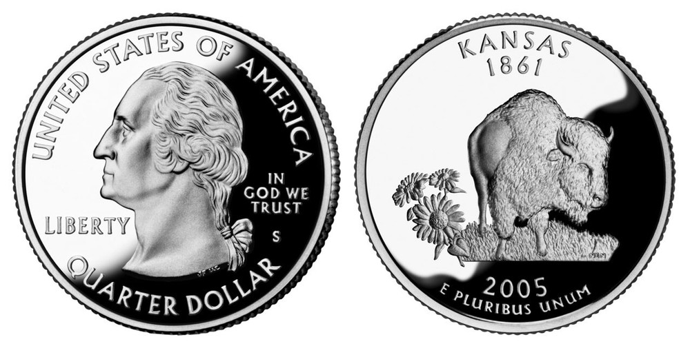 2005 S KANSAS STATE QUARTER   PROOF (VERY NICE COIN)