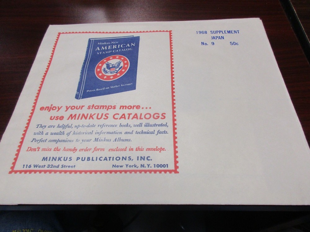 "MINKUS" ALBUM PAGES 1968  SUPPLEMENT  JAPAN  W/FREE SHP.