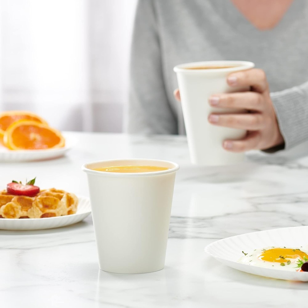 White Paper Cups for Hot Drinks - 12 oz, 300 Count