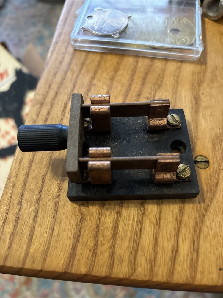Vintage Copper Knife Switch Twin Post Hit And Miss Engine Switch VG Condition
