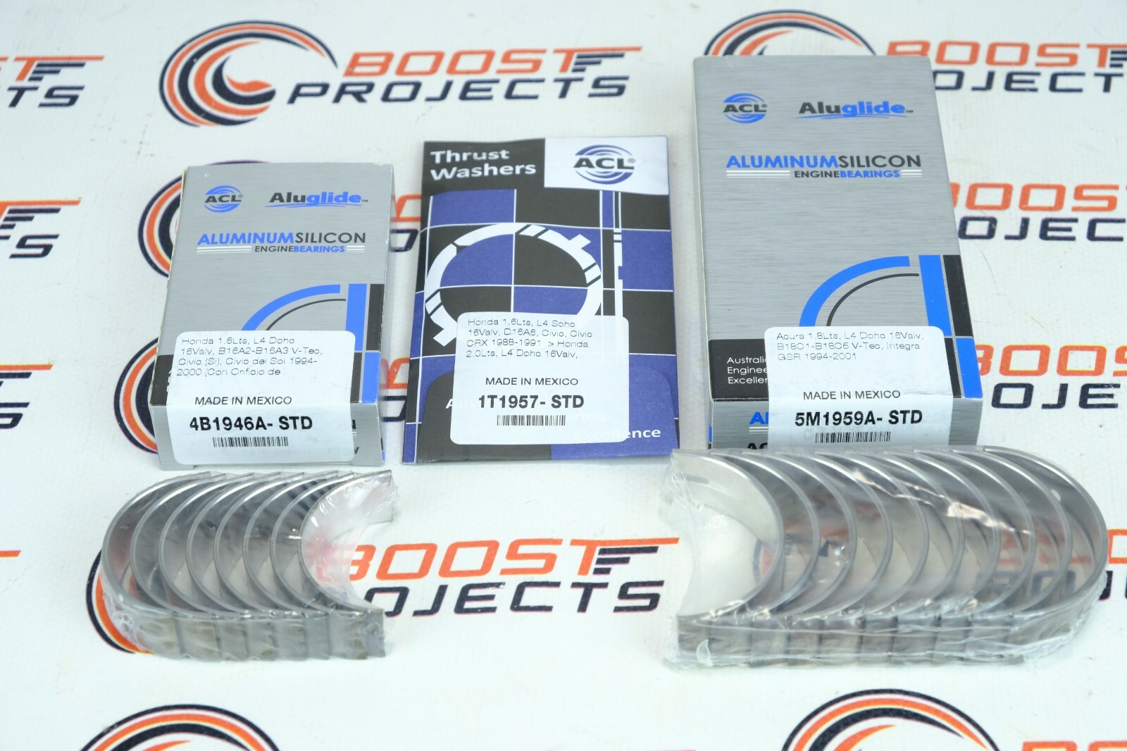 ACL STD Rod Main Bearings w/ Thrustwasher for Honda Acura B16A B17A1 B18 B20B/Z