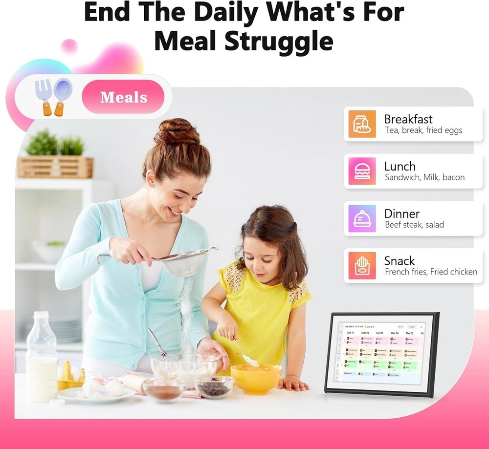 10.1" , Smart Touchscreen Interactive Display, Electronic Organizer for Month...