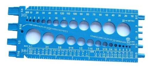 Stainlesstown Nut Bolt Thread Gauge () Blue