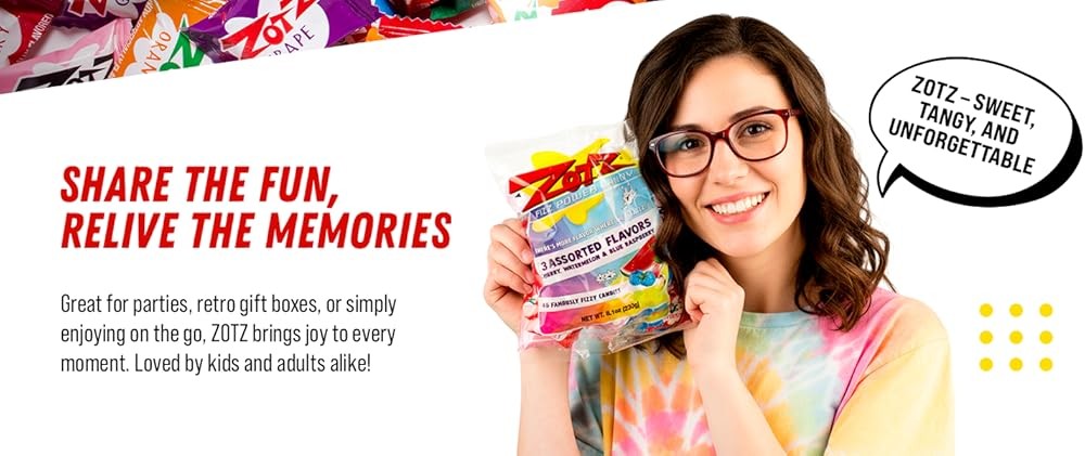 Fizzy Bulk Candy - Hard Candy Indivily Wrapped- Assorted 7 Fruit
