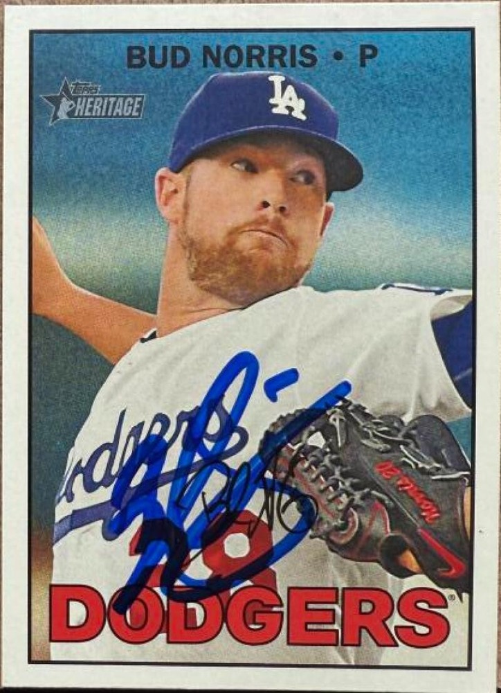 Bud Norris Autographed 2016 Topps Heritage #574