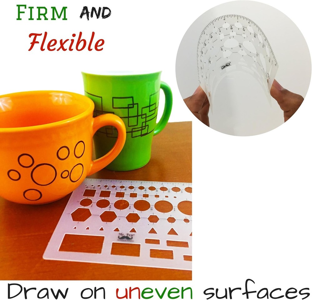 French Curve and Template Ruler Set for Drawing