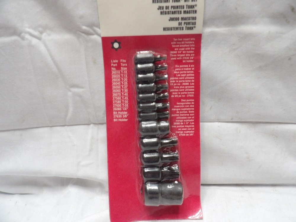 Lisle Master Tamper Resistant Torx Bit Set #26530